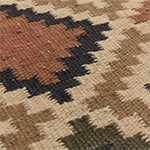 Nohar Jute Runner rust orange & sand & olive green, 100% jute | URBANARA runners