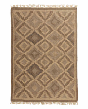 Nohar Jute Rug natural & grey melange, 100% jute