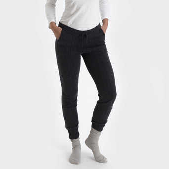 Nora joggers, charcoal, 50% cashmere wool & 50% wool