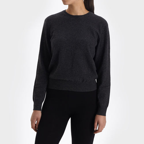 Nora Cashmere Jumper charcoal, 50% cashmere wool & 50% wool