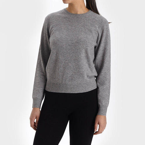 Nora jumper, light grey, 50% cashmere wool & 50% wool