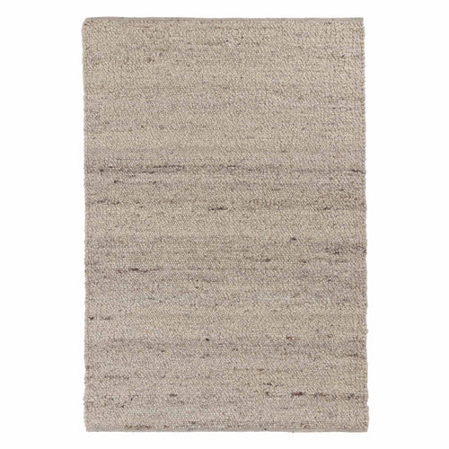 Nunja Rug cream melange & brown melange, 70% wool & 30% jute | URBANARA wool rugs