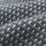 Osele Wool Blanket dark grey blue & off-white, 100% lambswool
