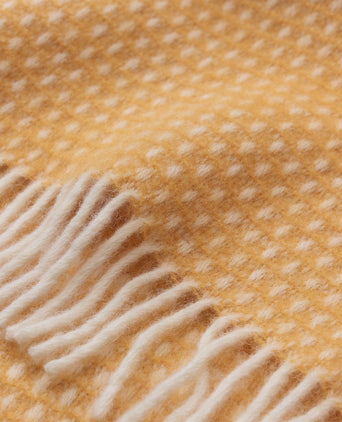 Osele Wool Blanket [Mustard/Off-white]