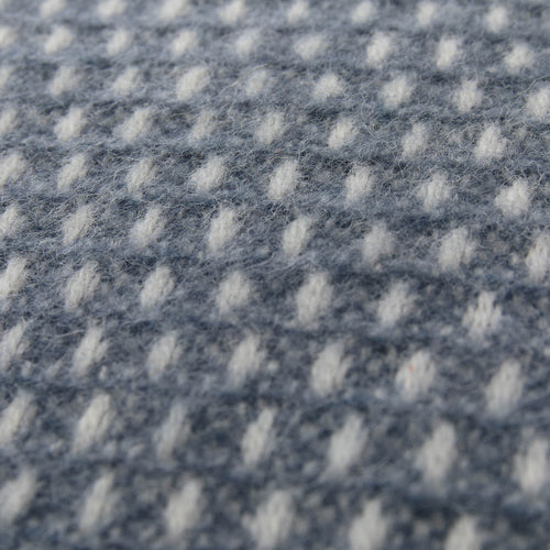 Cushion Cover Osele Dark grey blue & Off-white, 100% Lambswool | URBANARA Wool Blankets