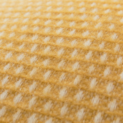 Cushion Cover Osele Mustard & Off-white, 100% Lambswool | URBANARA Cushion Covers