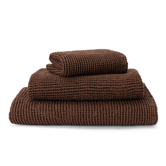 Ovelha Linen Cotton Towel [Dark walnut]