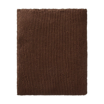 Ovelha Linen-Cotton Bedspread [Dark walnut]