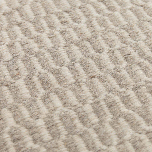 Overod Runner light grey & off-white, 100% new wool & 100% cotton | High quality homewares
