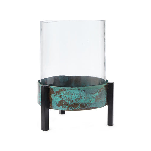 Ozar Windlight Candle Holder in turquoise & black | Home & Living inspiration | URBANARA