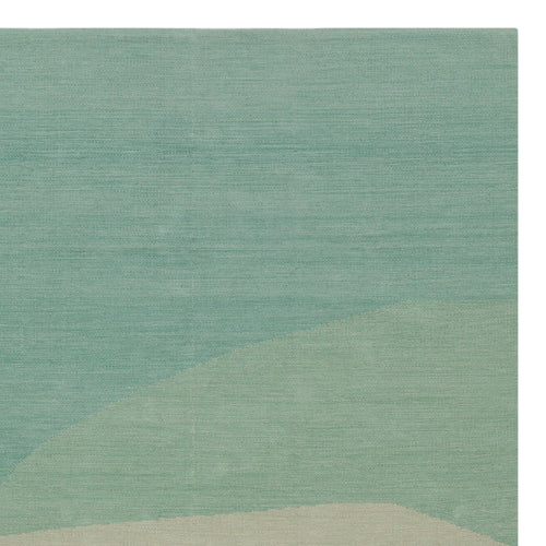 Rug Pala Green grey & Light green grey & Natural white, 100% Cotton