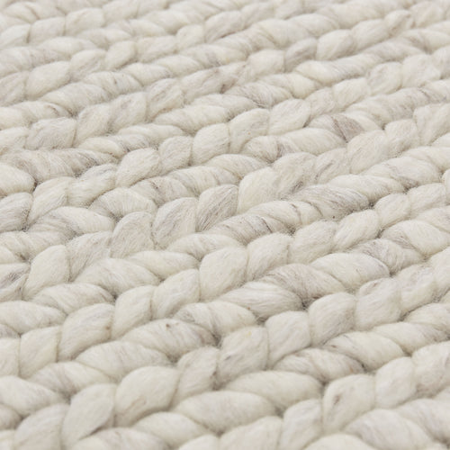 Palama Rug off-white melange, 50% wool & 50% viscose | High quality homewares