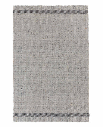 Palasi Rug grey melange & charcoal melange, 70% wool & 30% polyester