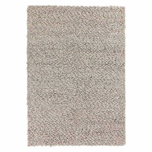 Panchu rug, silver grey & grey, 45% wool & 45% viscose & 10% cotton | URBANARA wool rugs