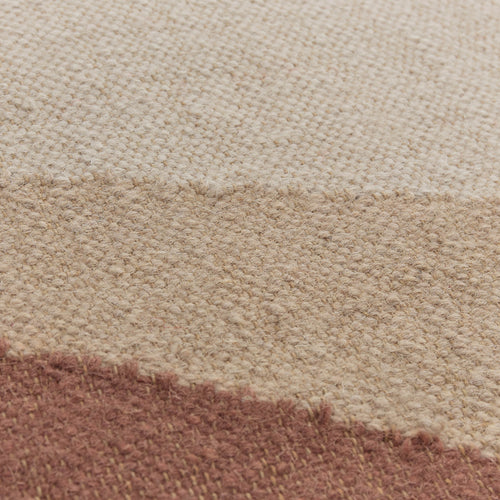 Rug Pawai Pale terracotta & Straw & Natural white, 100% Wool | High quality homewares 