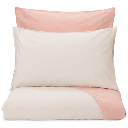 Peral Pillowcase natural & light dusty pink, 100% cotton