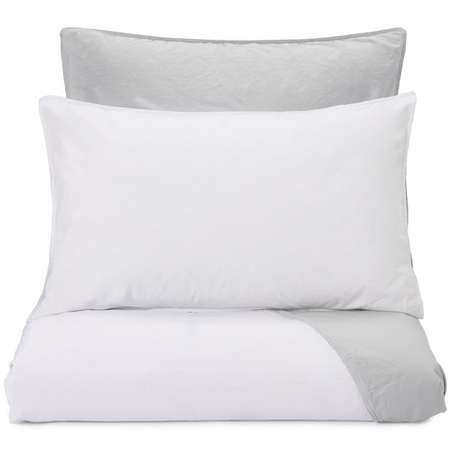 Peral Percale Bed Linen white & grey, 100% cotton