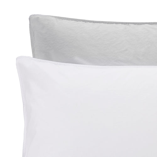 Peral Percale Bed Linen in white & light grey | Home & Living inspiration | URBANARA