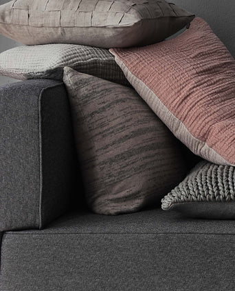 Loule cushion cover, natural & grey melange, 80% wool & 20% polyamide
