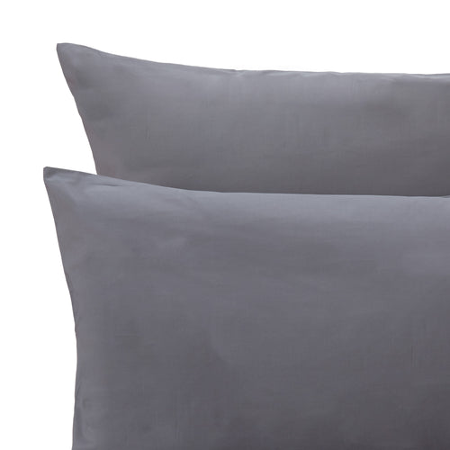 Perpignan Percale Bed Linen grey, 100% combed cotton | URBANARA percale bedding