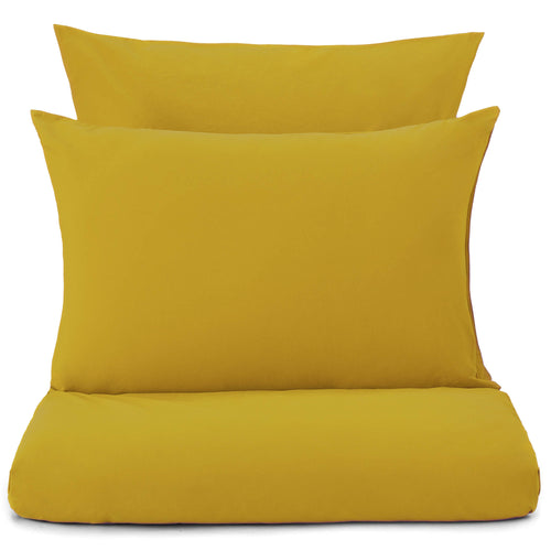 Perpignan Percale Bed Linen mustard, 100% combed cotton