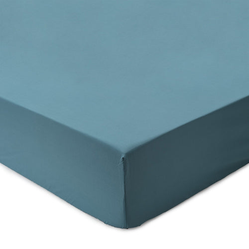 Perpignan Fitted Sheet teal, 100% cotton