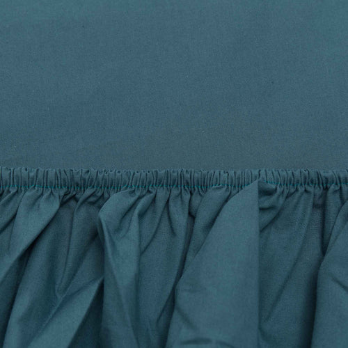 Perpignan Fitted Sheet teal, 100% cotton | URBANARA fitted sheets
