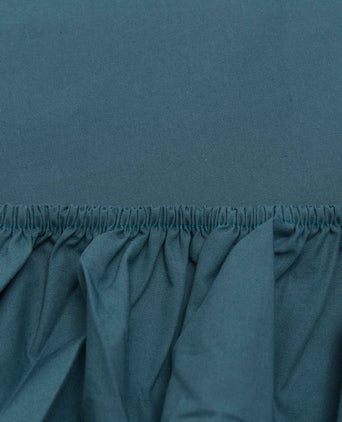 Perpignan Fitted Sheet teal, 100% combed cotton