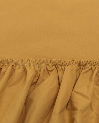 Perpignan Fitted Sheet mustard, 100% combed cotton