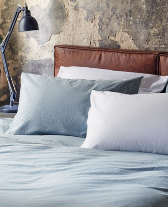 Perpignan Percale Bed Linen green grey, 100% combed cotton