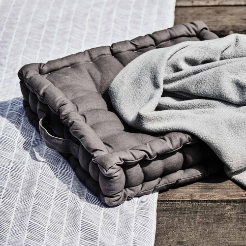 Silna Floor Cushion in dark grey | Home & Living inspiration | URBANARA