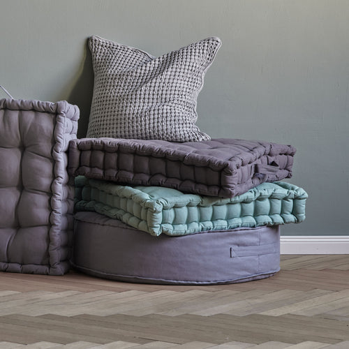 Silna Floor Cushion dark grey, 100% cotton | High quality homewares