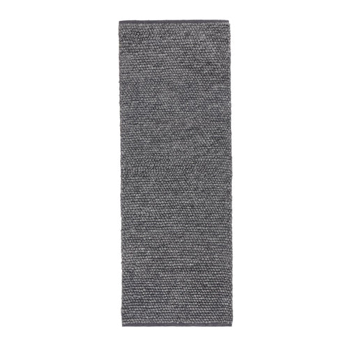 Ravi Runner charcoal melange, 50% wool & 30% viscose & 20% cotton | URBANARA runners