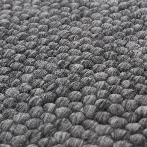 Ravi Runner charcoal melange, 50% wool & 30% viscose & 20% cotton | High quality homewares