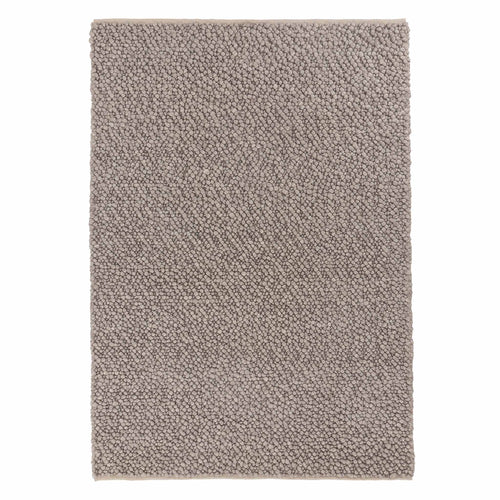 Ravi Mix Rug stone grey melange, 70% wool & 10% viscose & 20% cotton | URBANARA wool rugs