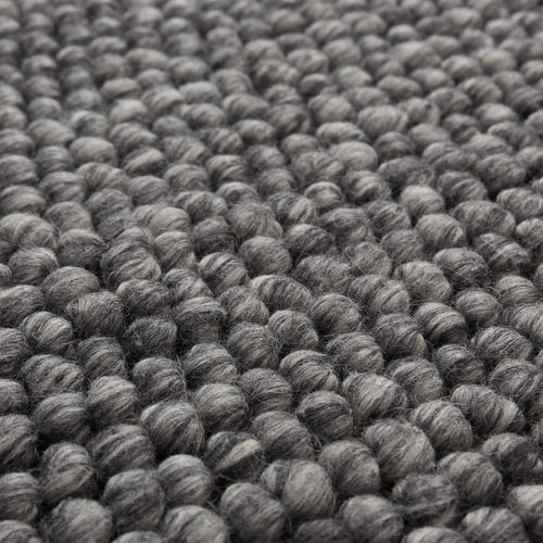 Ravi Rug charcoal melange, 50% wool & 30% viscose & 20% cotton | High quality homewares