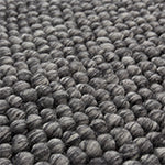 Ravi Rug charcoal melange, 50% wool & 30% viscose & 20% cotton | URBANARA wool rugs