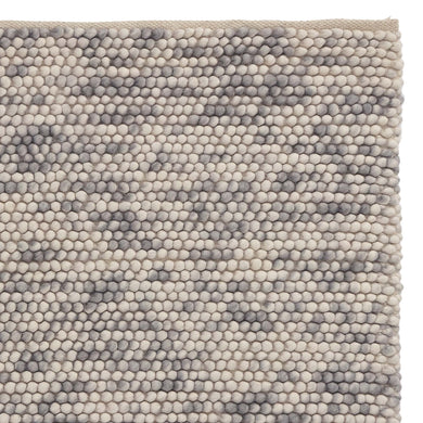 Ravi Wool Rug grey melange, 100% wool & 100% cotton | URBANARA wool rugs