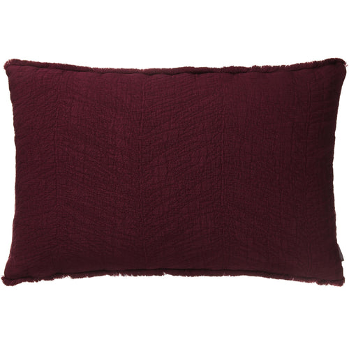 Ruivo cushion cover, bordeaux red, 100% cotton