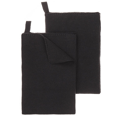 Safara Tea towel Set charcoal, 100% cotton