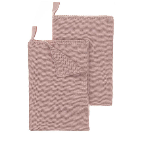 Safara Tea Towel Set powder pink, 100% cotton