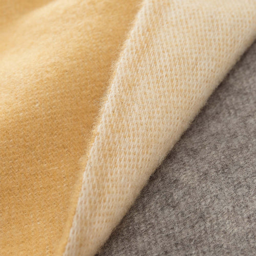 Salakas wool blanket mustard & cream, 100% new wool | High quality homewares