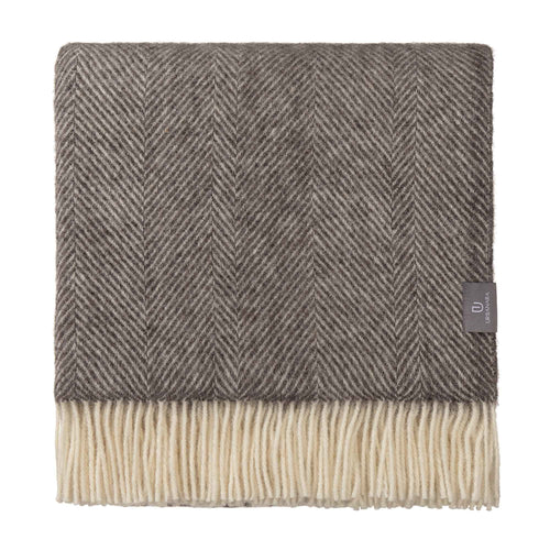 Salantai blanket, grey & cream, 100% new wool |High quality homewares