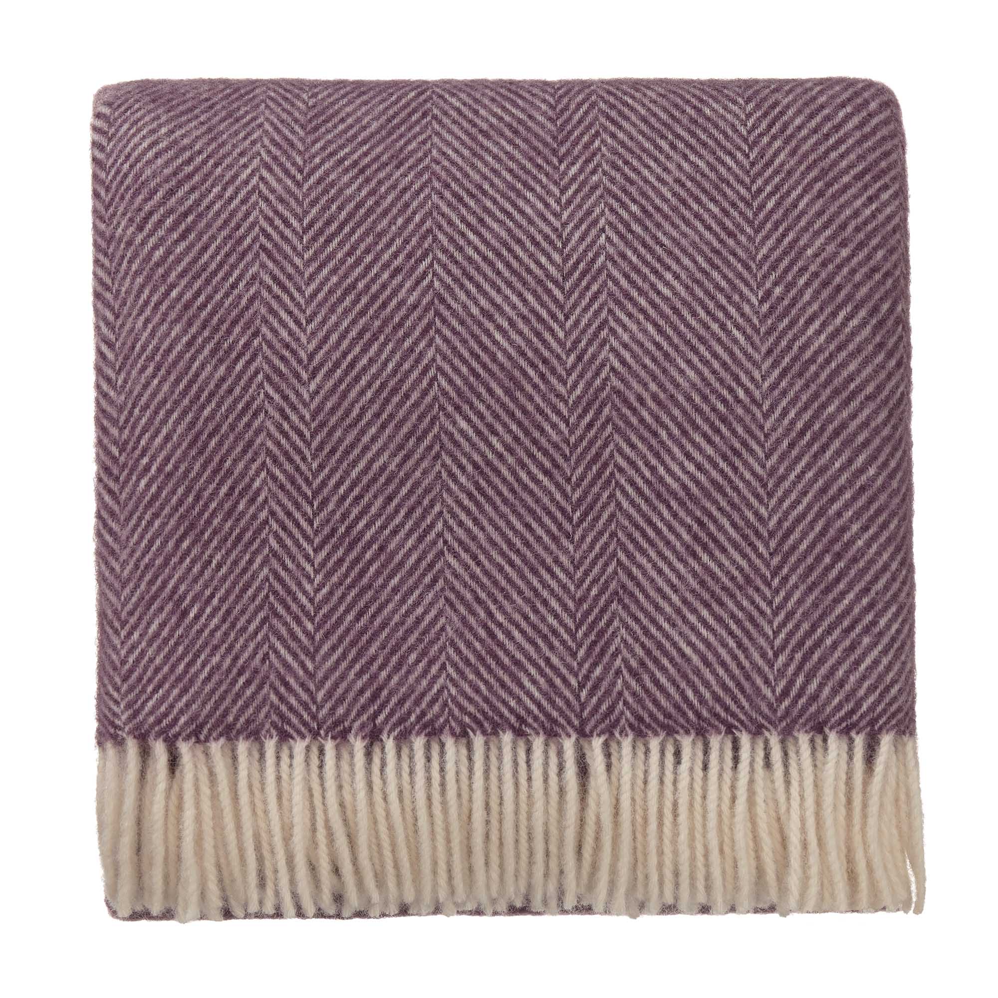 Salantai Wool Blanket plum cream URBANARA