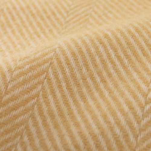 Salantai Wool Blanket mustard & cream, 100% new wool | High quality homewares