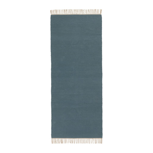 Salasar runner, teal, 100% cotton | URBANARA runners