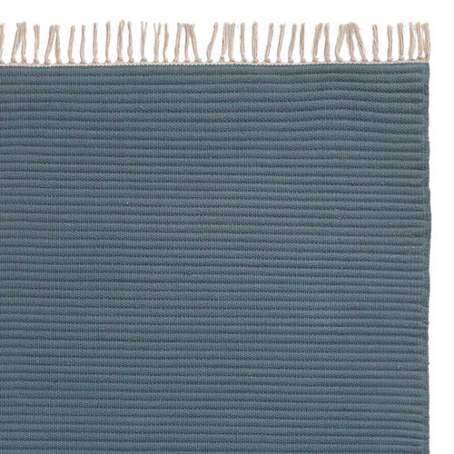 Salasar rug, teal, 100% cotton