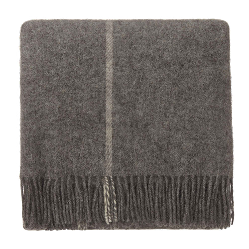 Saldus Wool Blanket grey & cream, 100% new wool