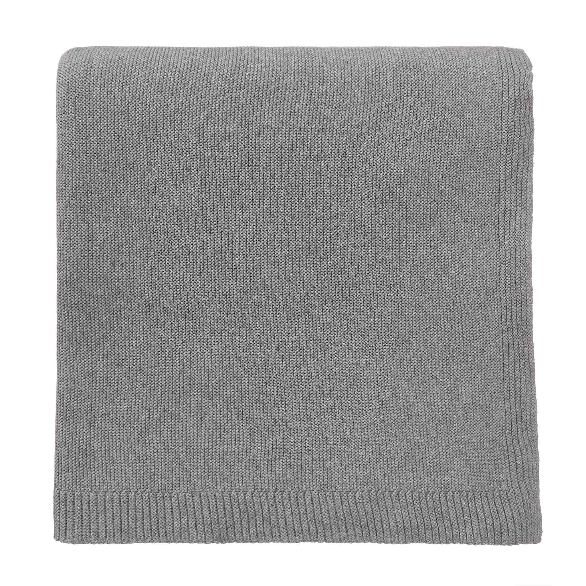 Salicos Blanket, grey melange, 100% cotton | URBANARA