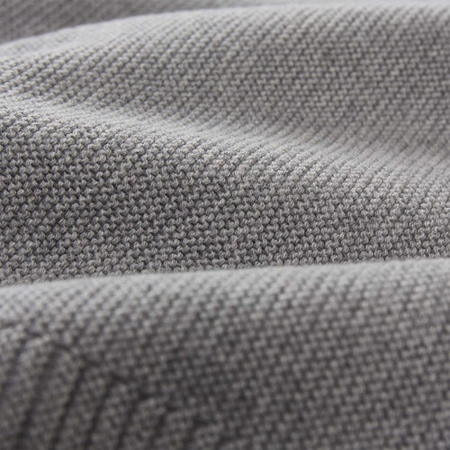 Salicos Blanket grey melange, 100% cotton | URBANARA cotton blankets